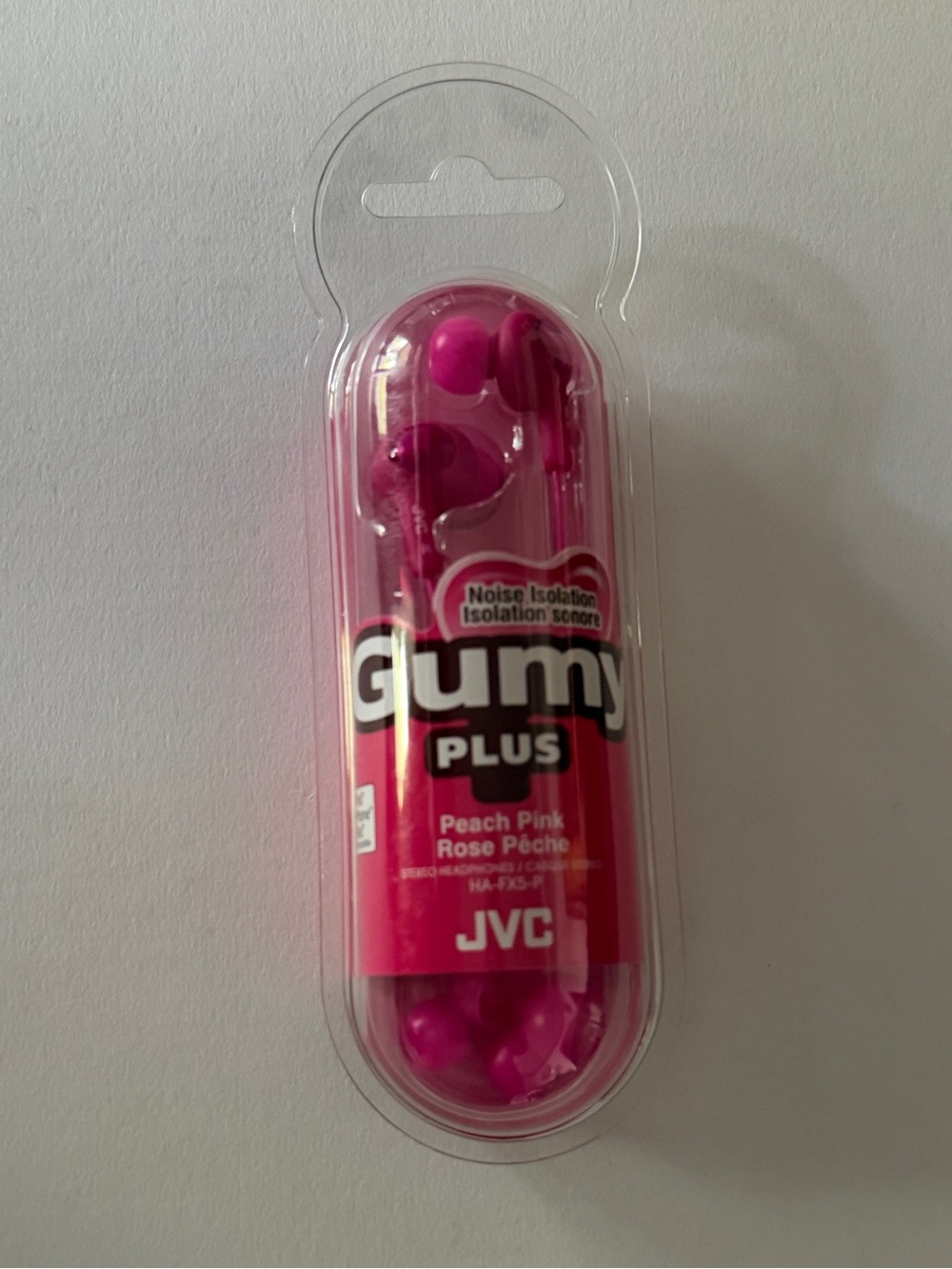 JVC Gumy Plus In-Ear Headphones — Peach Pink